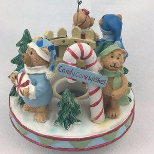 Old Virginia Candle Company Candycane Wishes Candle Capper